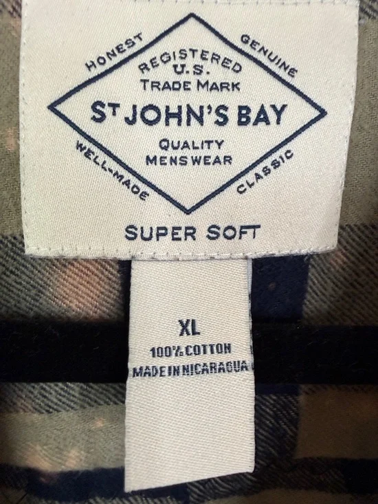 Custom Made Upcycled Led Zeppelin Plaid Button Down - Picture 4 of 4